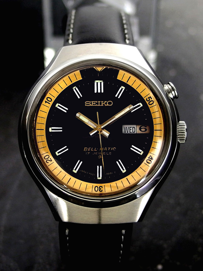 SEIKO】セイコーBELLMATIC☆高級!黒文字盤☆メンズ腕時計【新品仕上げ