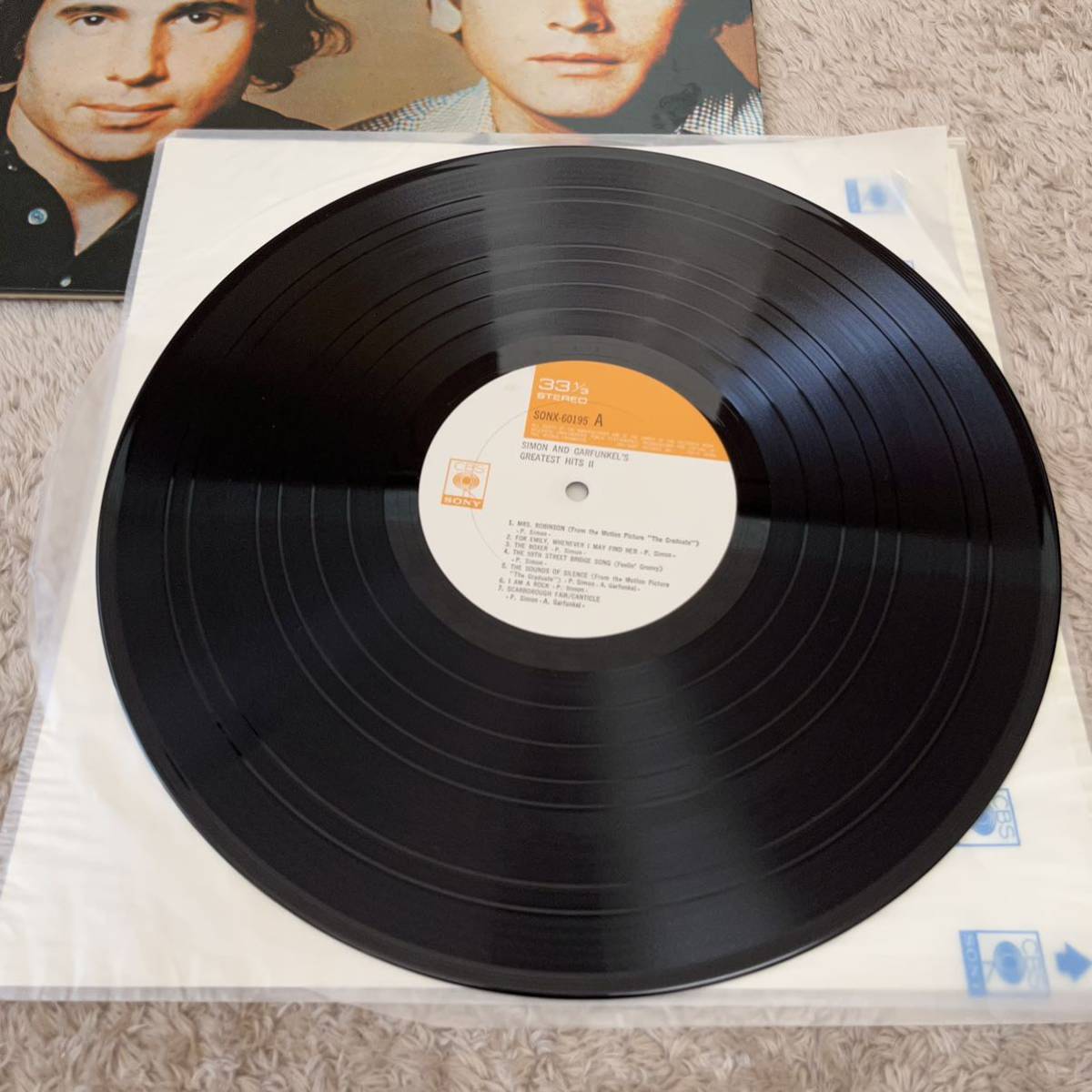 【国内盤帯付】サイモンとガーファンクル グレーテストヒットⅡ SIMON&GARFUNKEL'S GREATEST HITSⅡ / LP レコード /SONX 60195/ライナー有の画像7