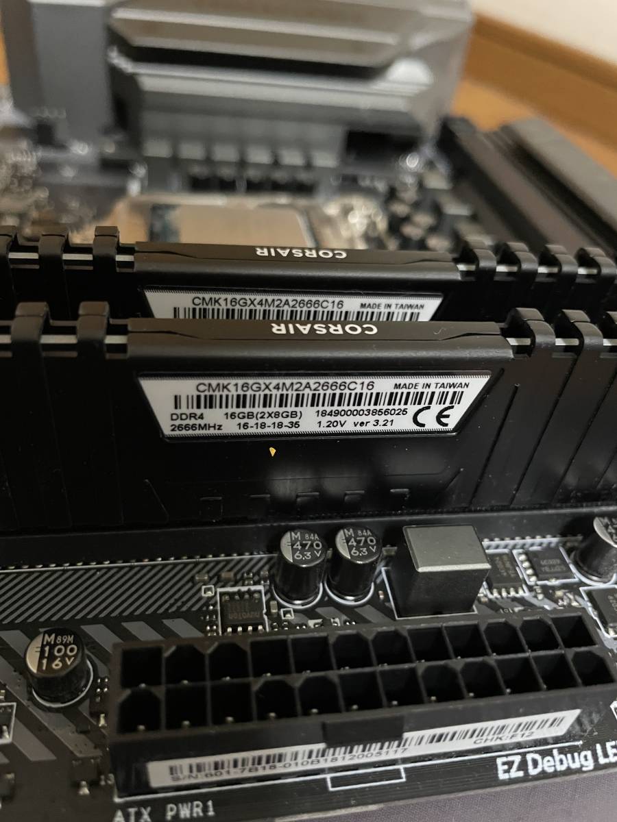 動作品 マザーボード+CPU+メモリ msi MAG Z390 TOMAHAWK LGA1151+i7