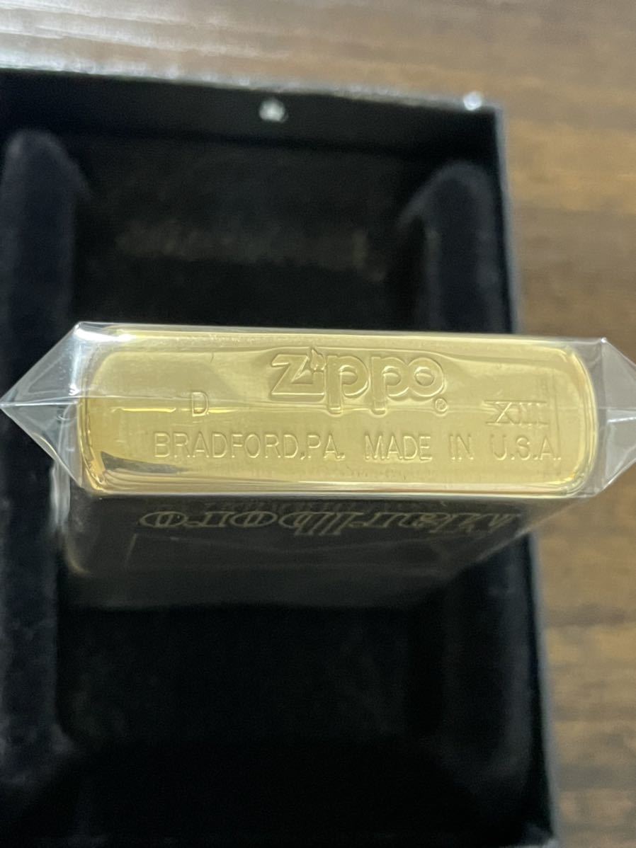 zippo Marlboro GOLD 限定品 マルボロ ゴールド 1997年製 年代物 ソリッドブラス SOLID BRASS デットストック ケース 保証書_画像2