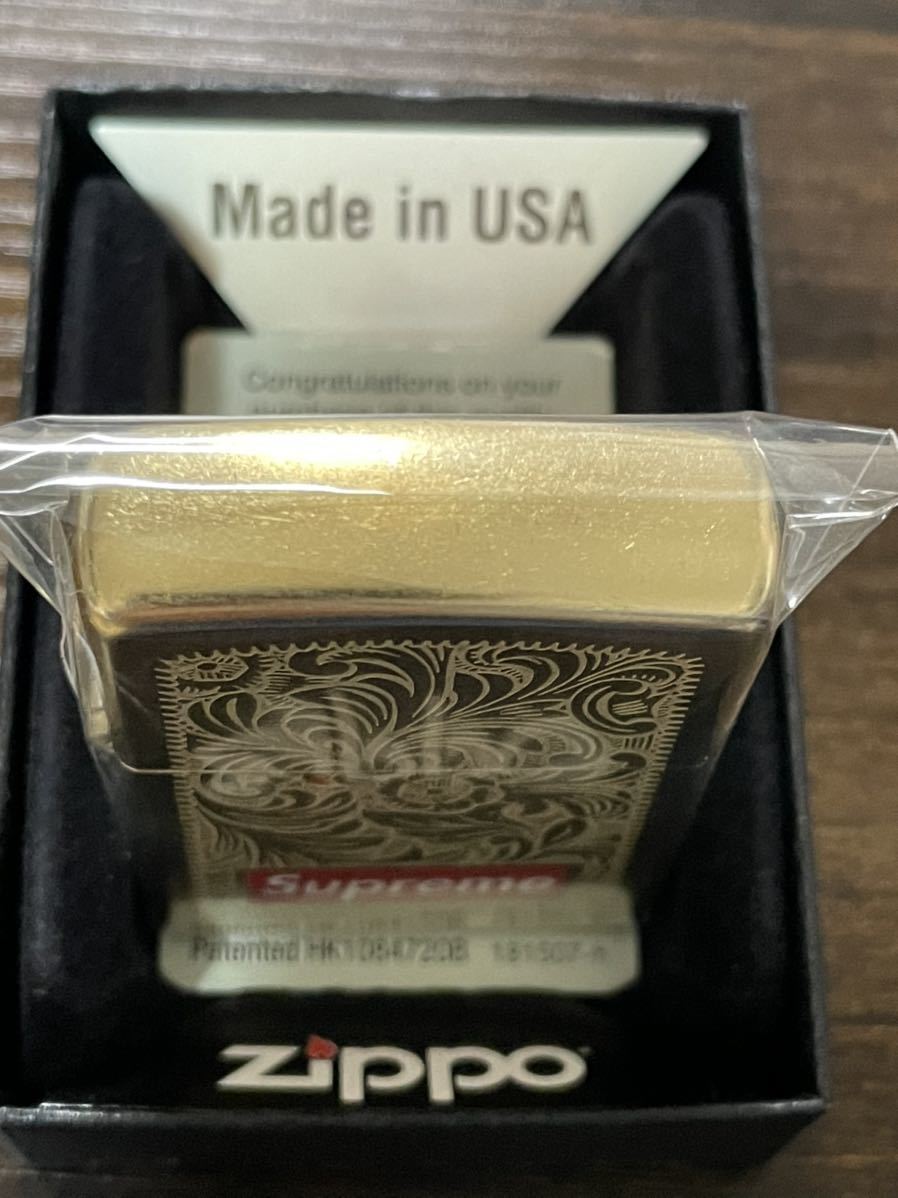 希少‼︎supreme zippo 2014年ゴールド 【オイル2個付属あり】-