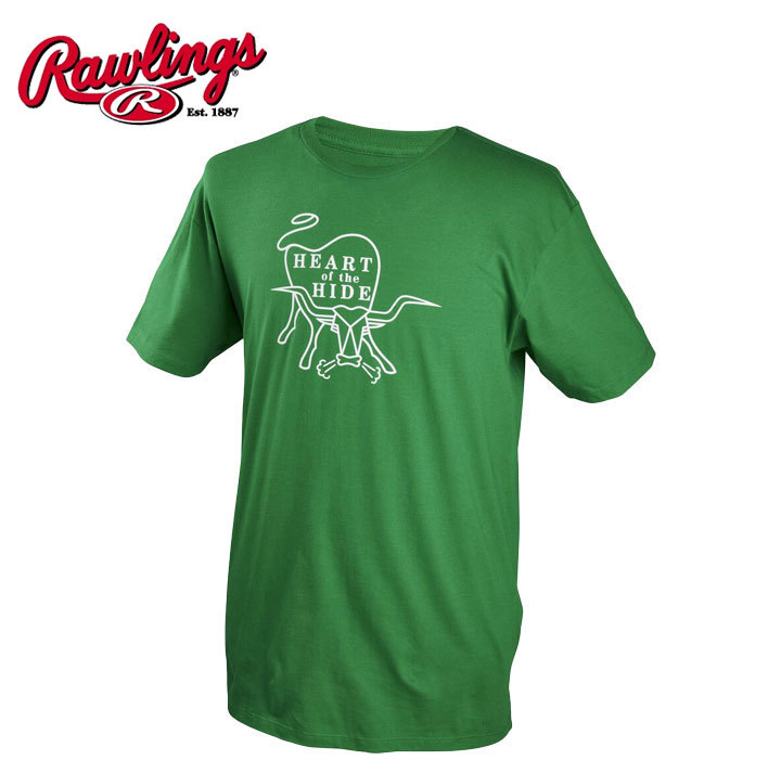 【送料無料】Rawlings ローリングス グラフィック TシャツHEART OF THE HIDE BULL T-SHIRT グリーン サイズL rwclm1greenlの画像1