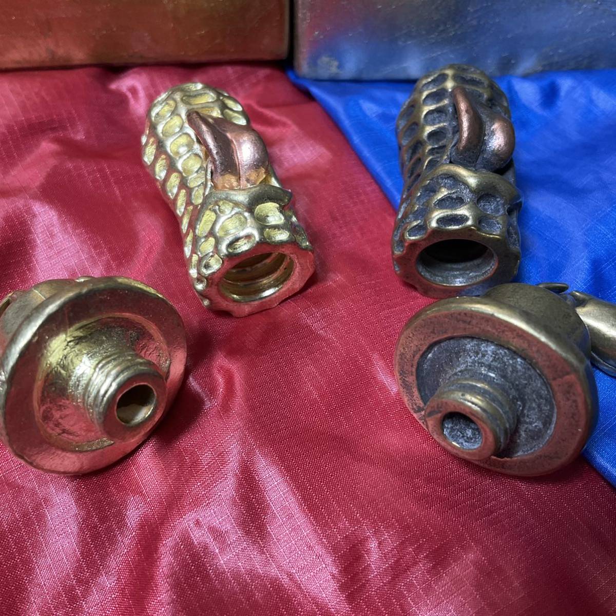 2 piece set brass key holder peanut brass Vintage American Casual charm 