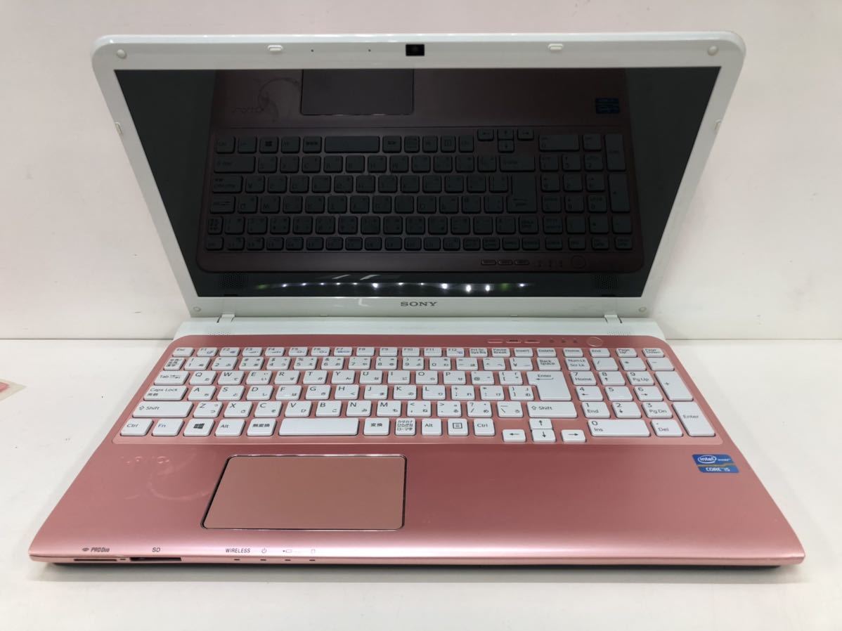 SONY ソニー VAIO SVE151J13N SVE15136CJP Windows10Home Core i5-3230M 2.6GHz 4GB HDD1TB BDドライブ ノートパソコン ピンク_画像2