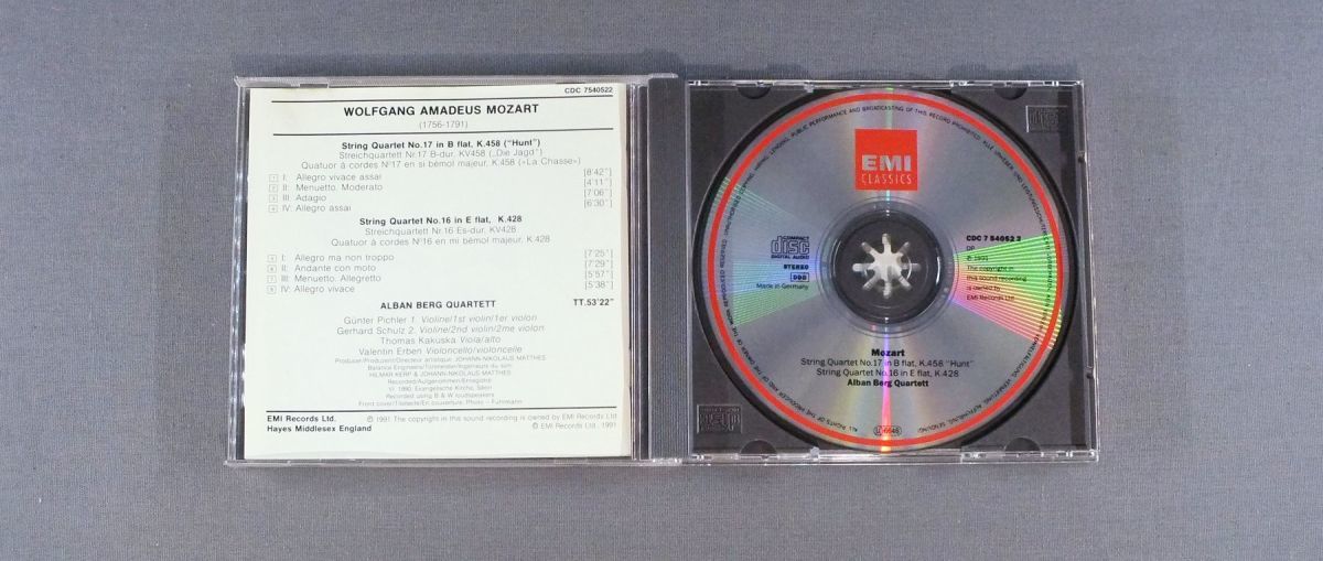 ★独CD ALBAN BERG QUARTETT/MOZART-SQS NO16 & NO17★_画像2