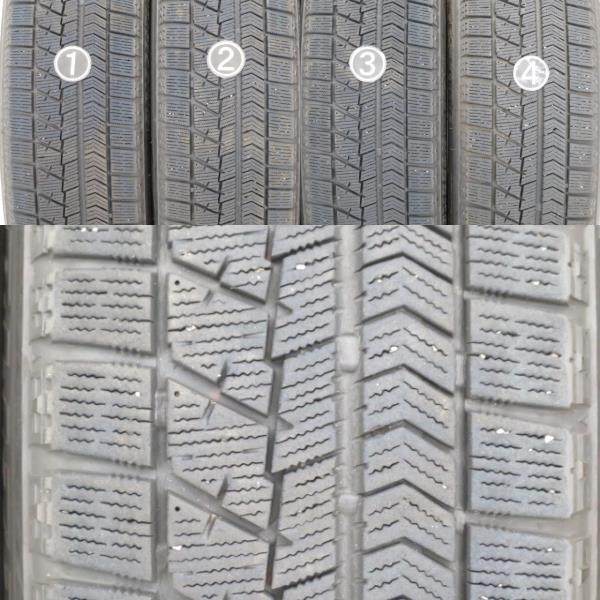 中古タイヤ 4本セット 185/65R15 88Q 15インチ ブリヂストン ブリザック VRX 冬 デミオ 送料無料（沖縄、離島除く）a14134_画像3