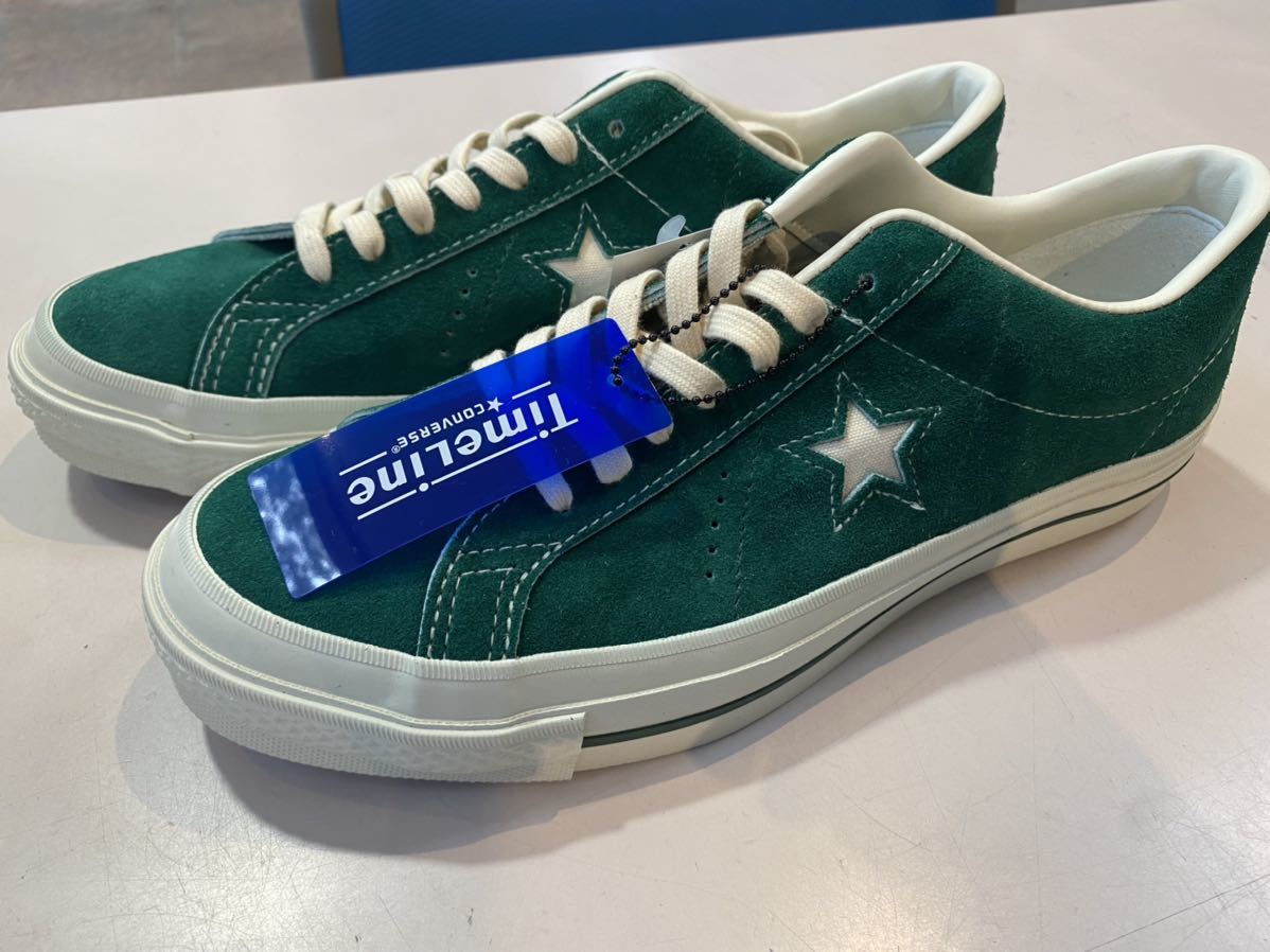 19ss 日本製 TimeLine CONVERSE ONE STAR GREEN 27センチ 新品 コンバース ワンスター タイムライン