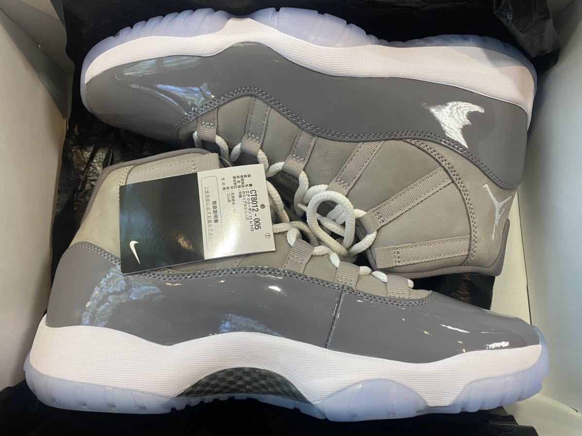 2021 NIKE AIR JORDAN 11 RETRO COOL GREY US10 新品 CT8012-005_画像1