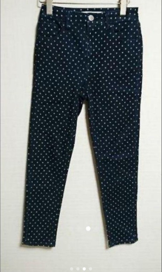 SLY DOTS HW Ankle Slim-A デニム　ドットデニム　スリム　スライ　アンクルスリム　207