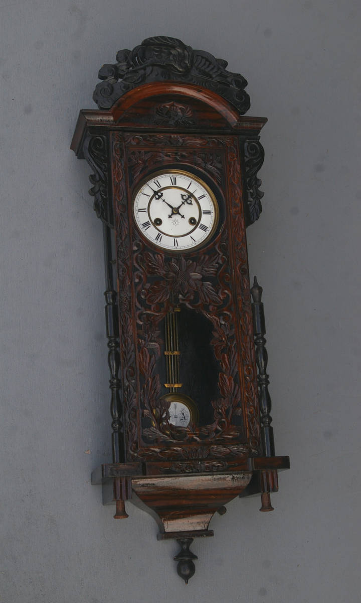 希少 □ ドイツ製 JUNGHANS ユンハンス アンティーク 柱時計 □ 名品