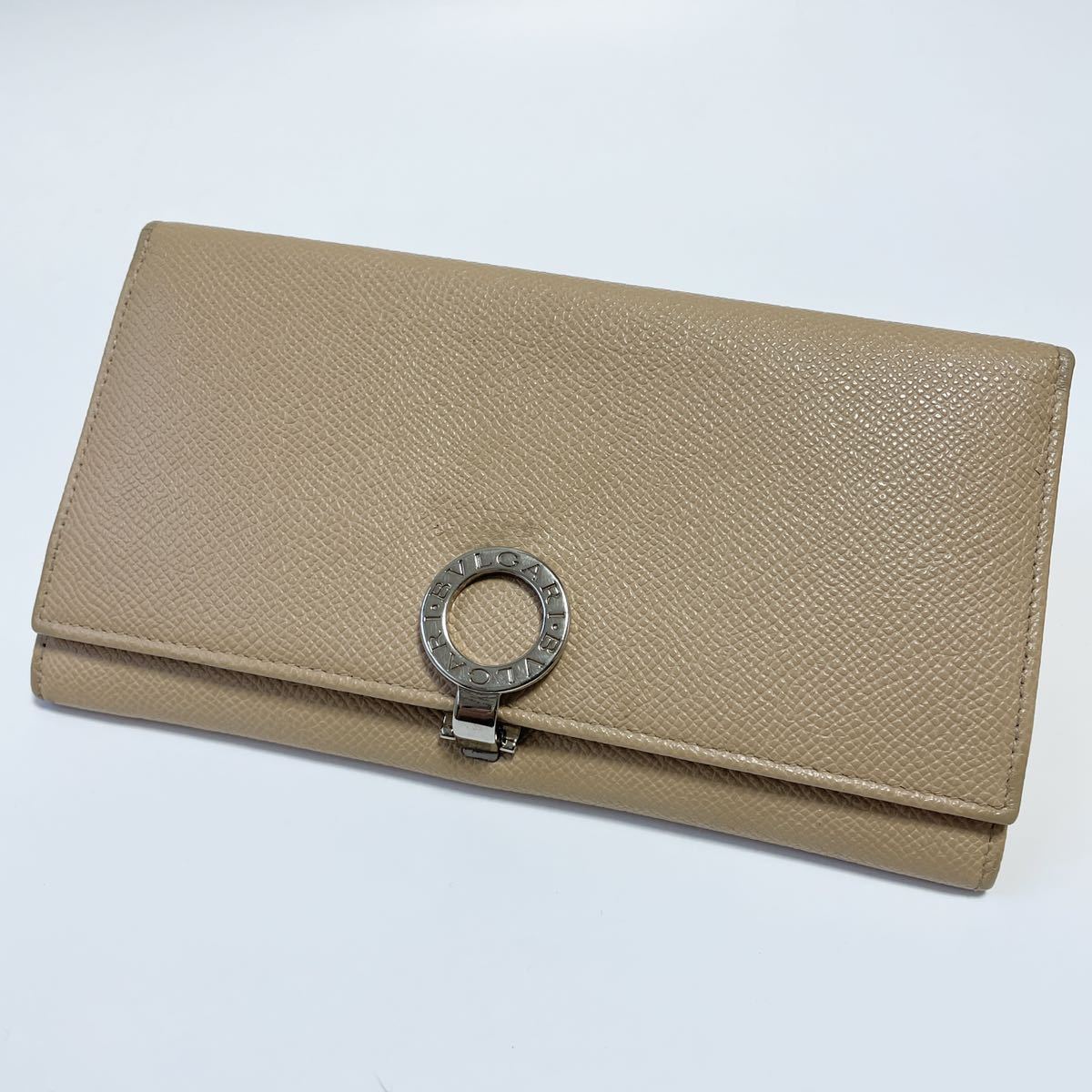 BVLGARI ブルガリ 二つ折り 長財布 ベージュ【鑑定済み 本物保証