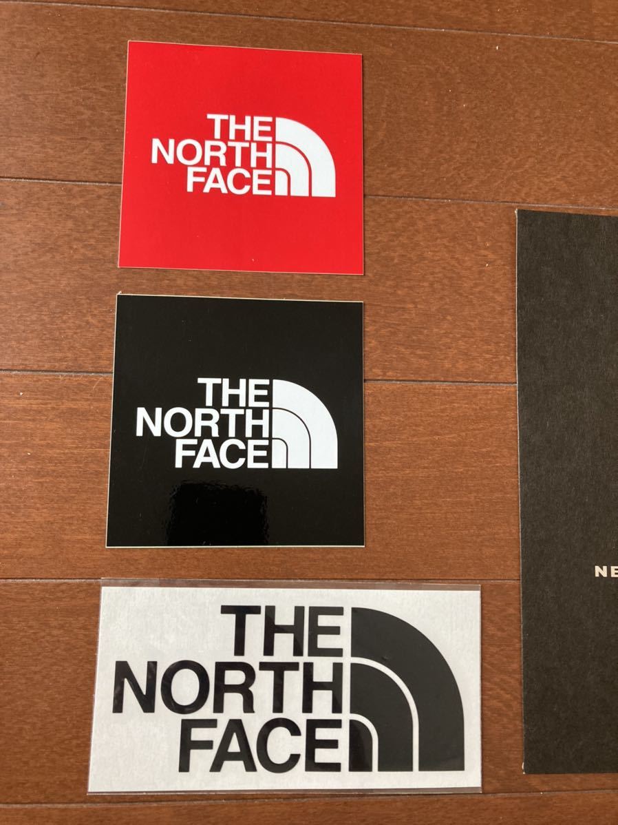THE NORTH FACE ザノースフェイス ロゴステッカー 新品 3枚セット 送料込 カッティングステッカー黒 ボックスロゴ赤 黒