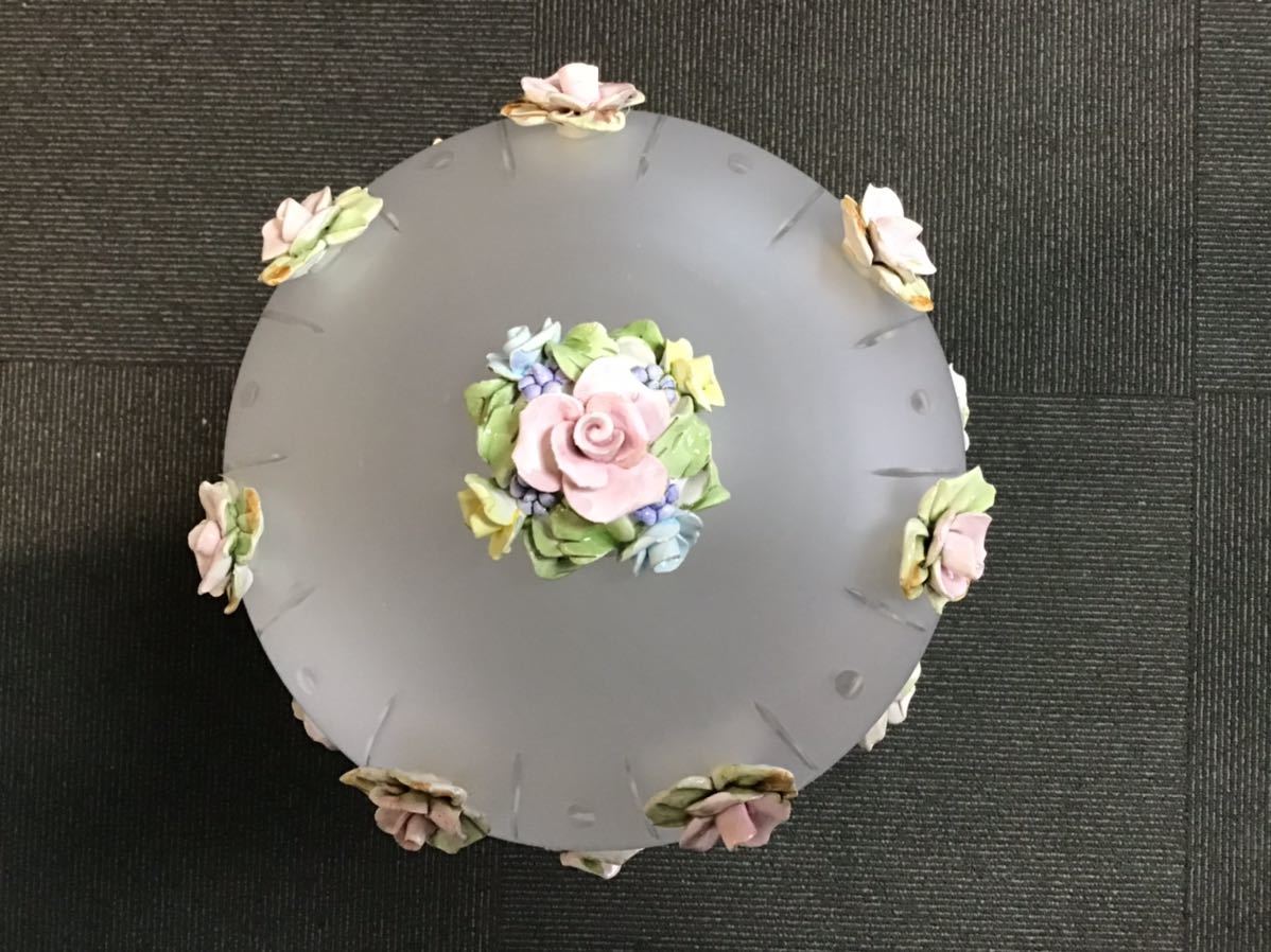 アンティーク CAPODIMONTE スタンドライト 陶器 ガラス アンティーク CAPODIMONTE スタンドライト 陶器 ガラス