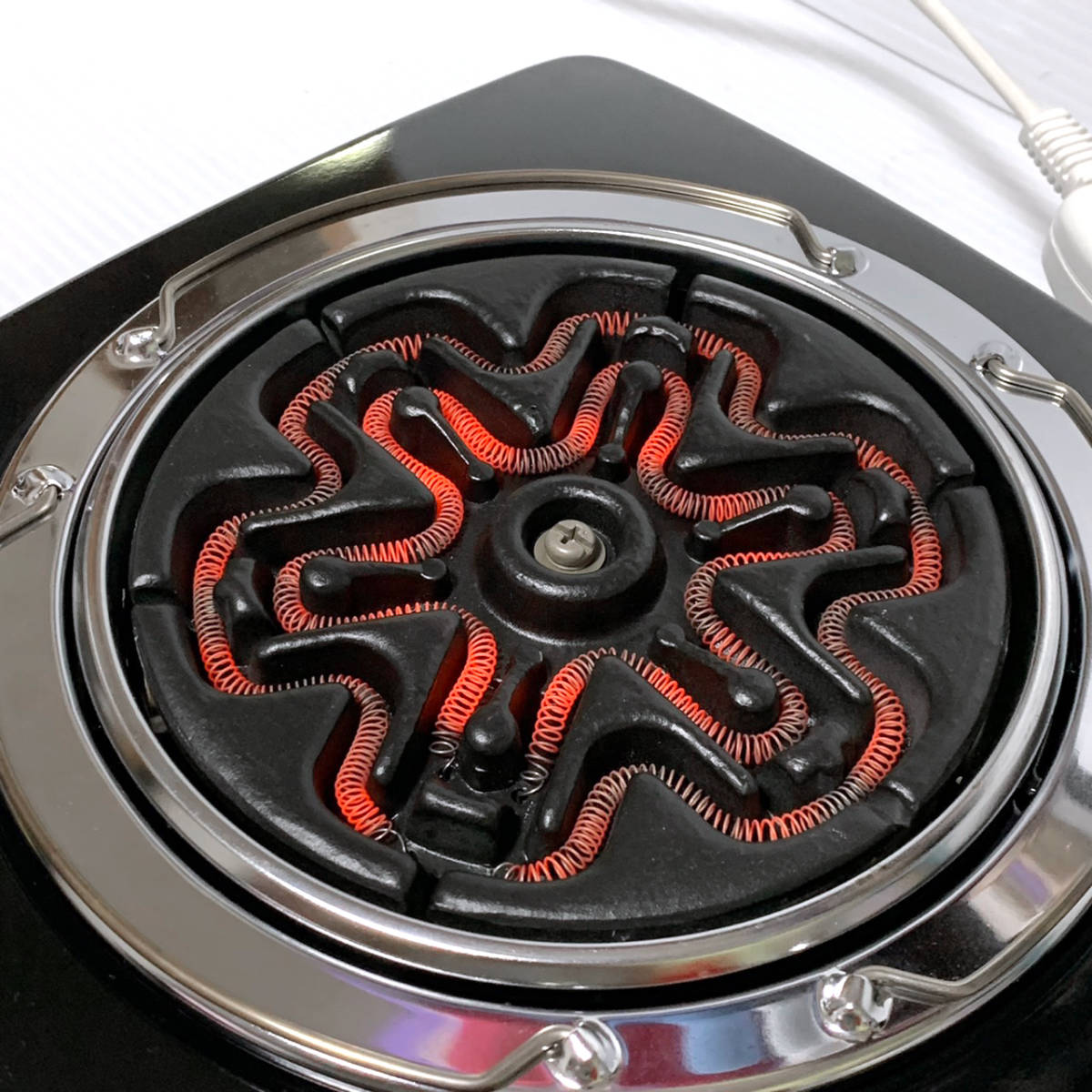 電気コンロ NK-C6050-K ブラック ナショナル 電熱器 ヒーター3段 電気コンロ NK-C6050-K ブラック ナショナル 電熱器 ヒーター3段
