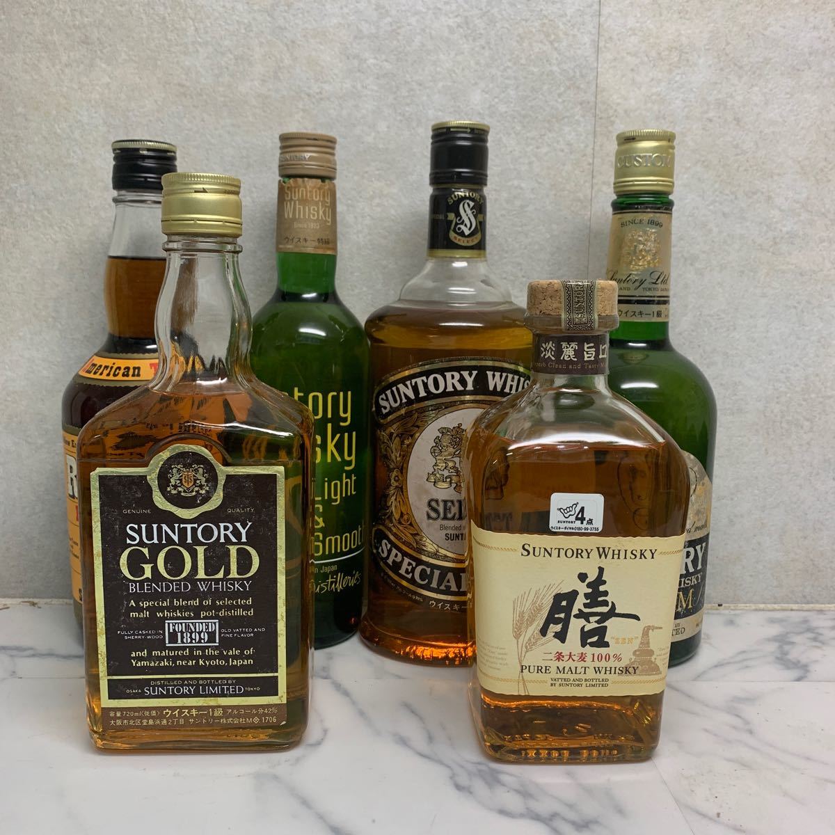 古酒 サントリー終売品ウイスキー6本とオールド特級 ドリンク、水、お