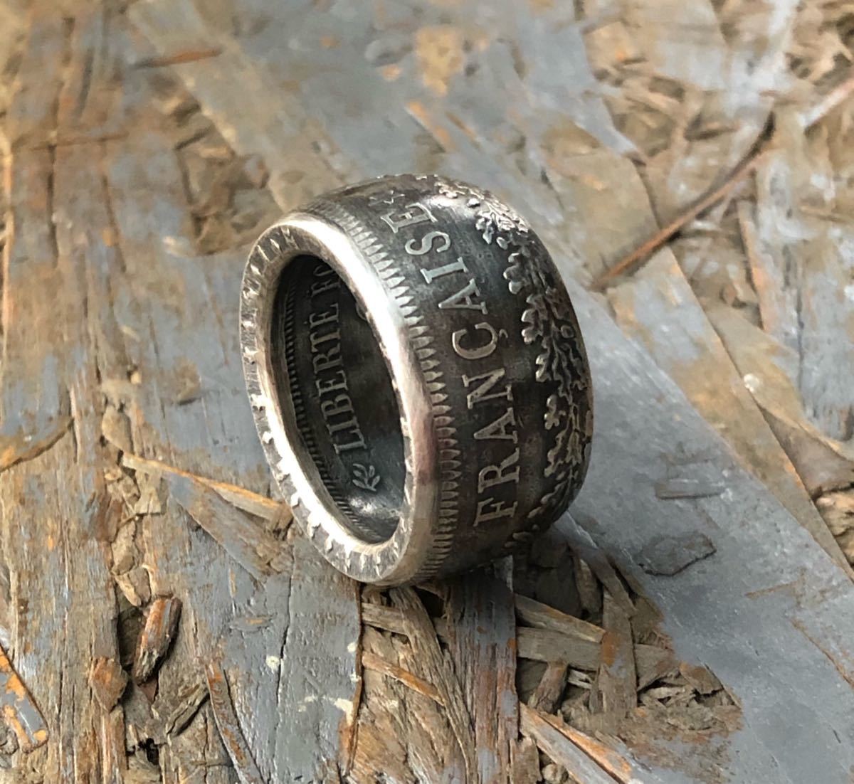 銀貨 フランス ヘラクレス 50フラン コインリング 指輪 シルバー900% リングサイズ21号