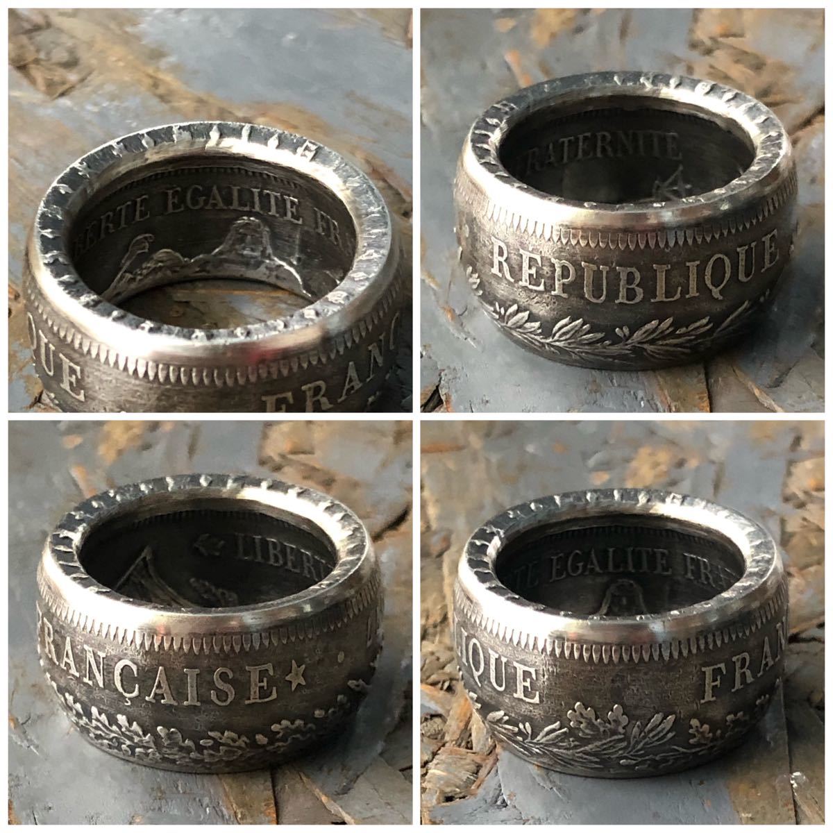 銀貨 フランス ヘラクレス 50フラン コインリング 指輪 シルバー900% リングサイズ21号