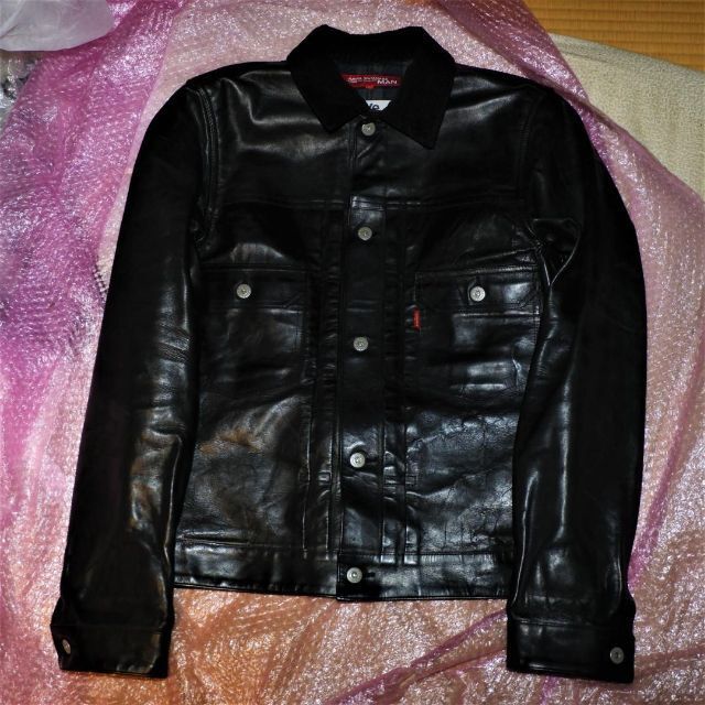 JUNYA eye COMME des GARCONS MAN LEVI\'S hose leather jacket 3rd I Junya Watanabe Comme des Garcons man Levi's leather G Jean 