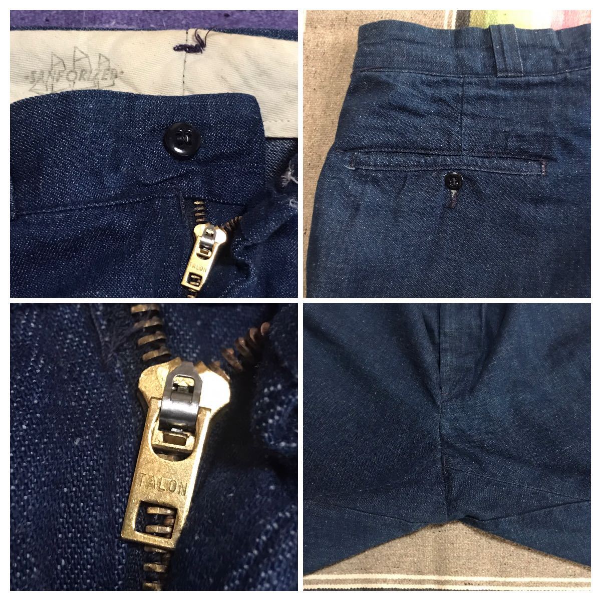 国内外の人気!40s strong reliable vintage ペインターパンツ 濃紺