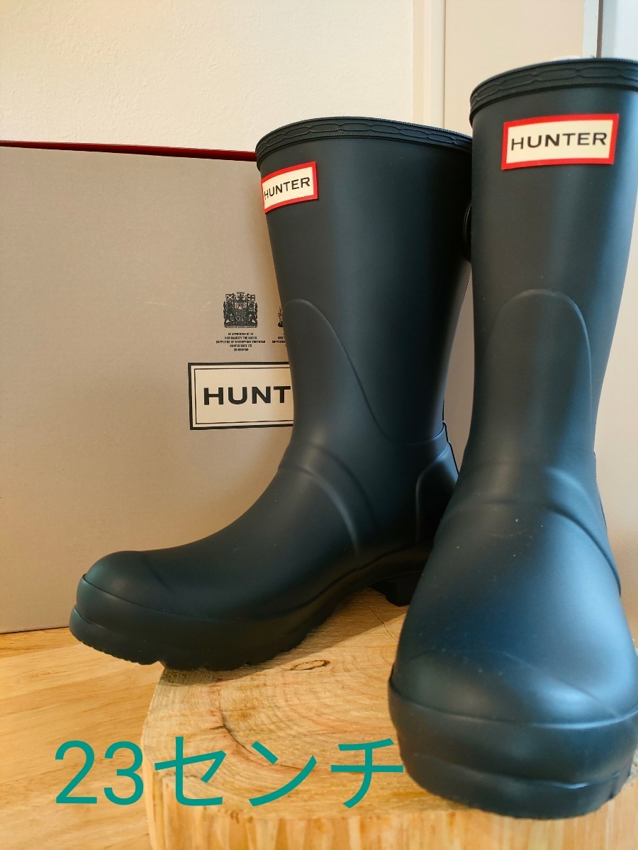 HUNTER ショートブーツ ネイビー 22センチ 新品 Yahoo!フリマ（旧）-