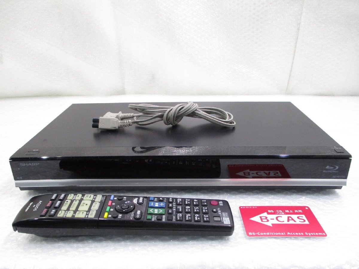 SHARP シャープ AQUOS ブルーレイディスクレコーダー HDD 1TB 2番組同時録画 BD-W1700 リモコン付き 15年製