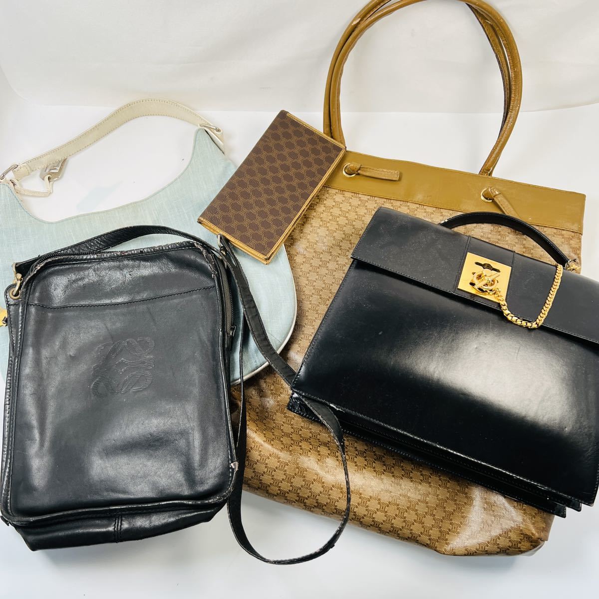 1円 ブランドバッグまとめセット SELINE セリーヌ LOEWE ロエベ GUCCI 緊急特価 ロエベ セリーヌ セット ハンドバッグ