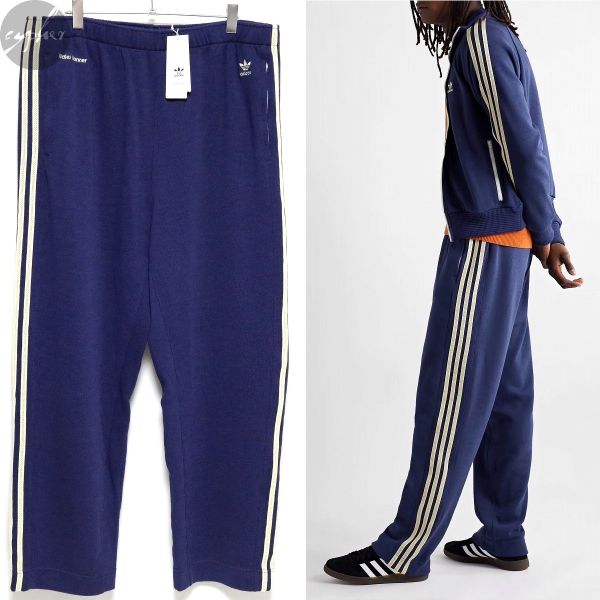XL 新品 21AW adidas WALES BONNER 80s Track Pants ネイビー