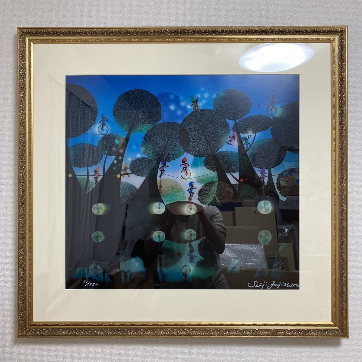 超美品】藤城清治「こびとの楽園」リトグラフDX 直筆サイン 保証書付き