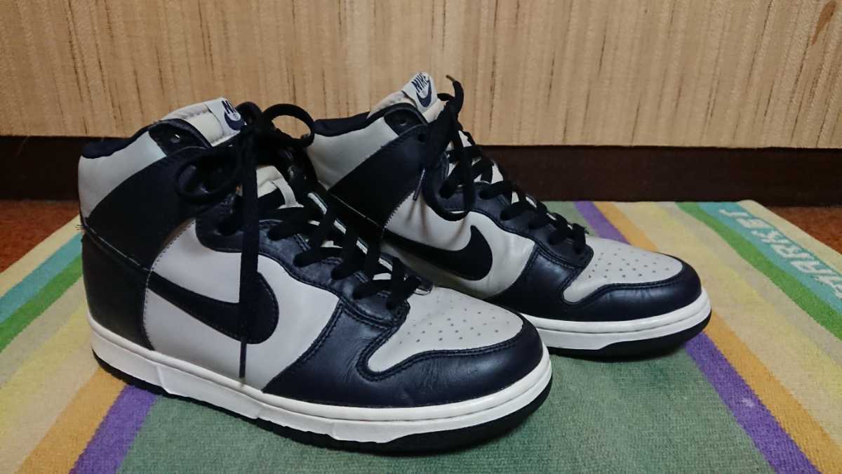 いことでも NIKEナイキ1999年初期復刻DUNK HIダンクハイ黒灰シャドウ