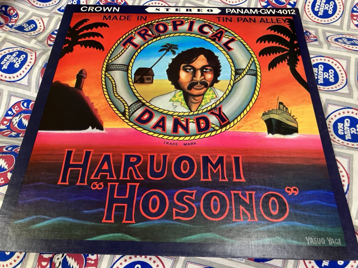 細野晴臣★中古LP国内プロモ白レーベル盤「Tropical Dandy～トロピカル・ダンディ」_画像1