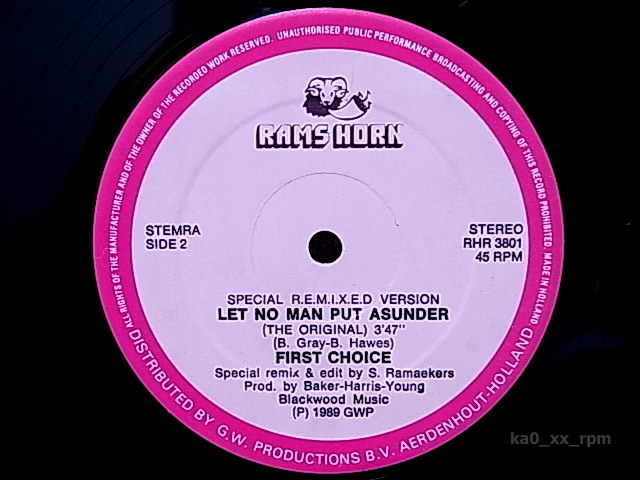 ★☆First Choice「Let No Man Put Asunder (Special Remixed Version)」☆★_画像3