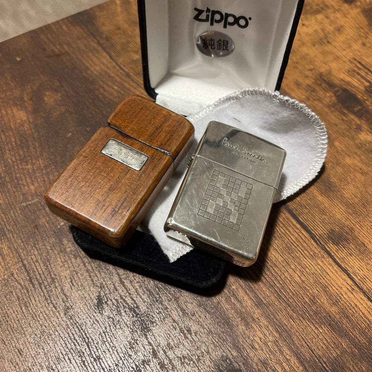 レア ZIPPO ポールスミススターリングシルバー ウッドジッポ ２個