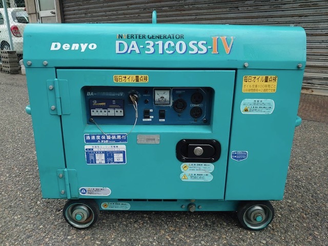 (即決)デンヨー・発電機・インバータ・eモード・DA-3100SS-IV・ディーゼル・2345時間・整備済_画像1