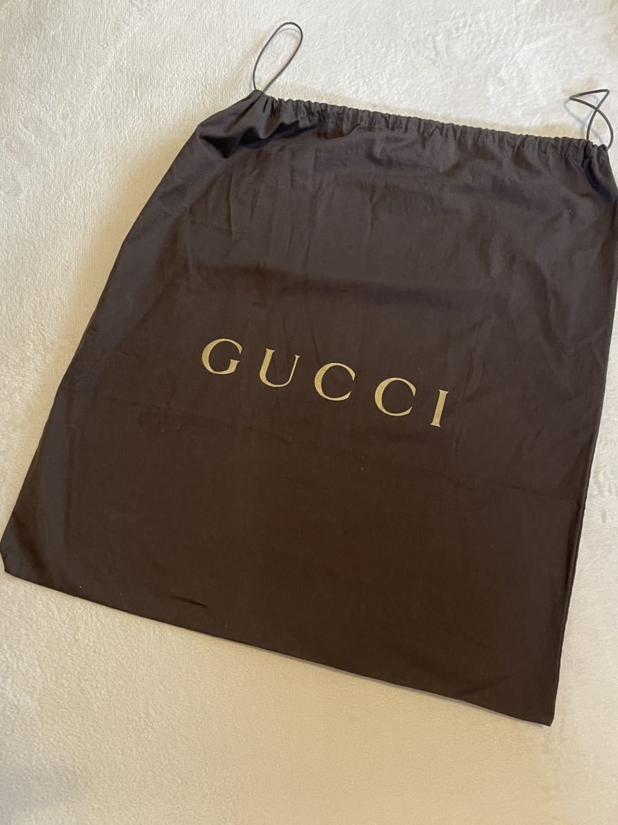 グッチGUCCI 保存袋 巾着袋 ブラウン 美品_画像1