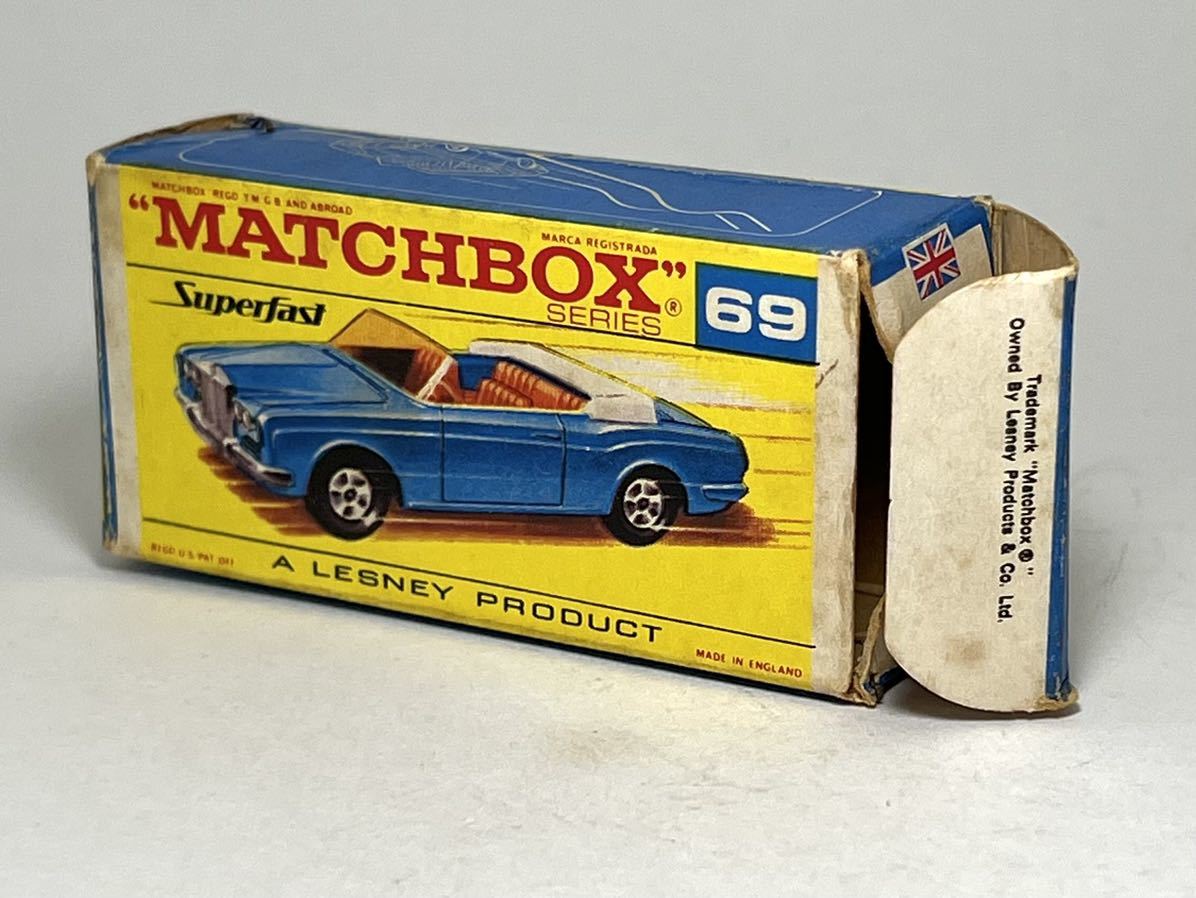 【MB】No.69 ロールスロイス シルバーシャドウ (青) Rolls Royce Silver Shadow Superfast Lesney Matchbox マッチボックス