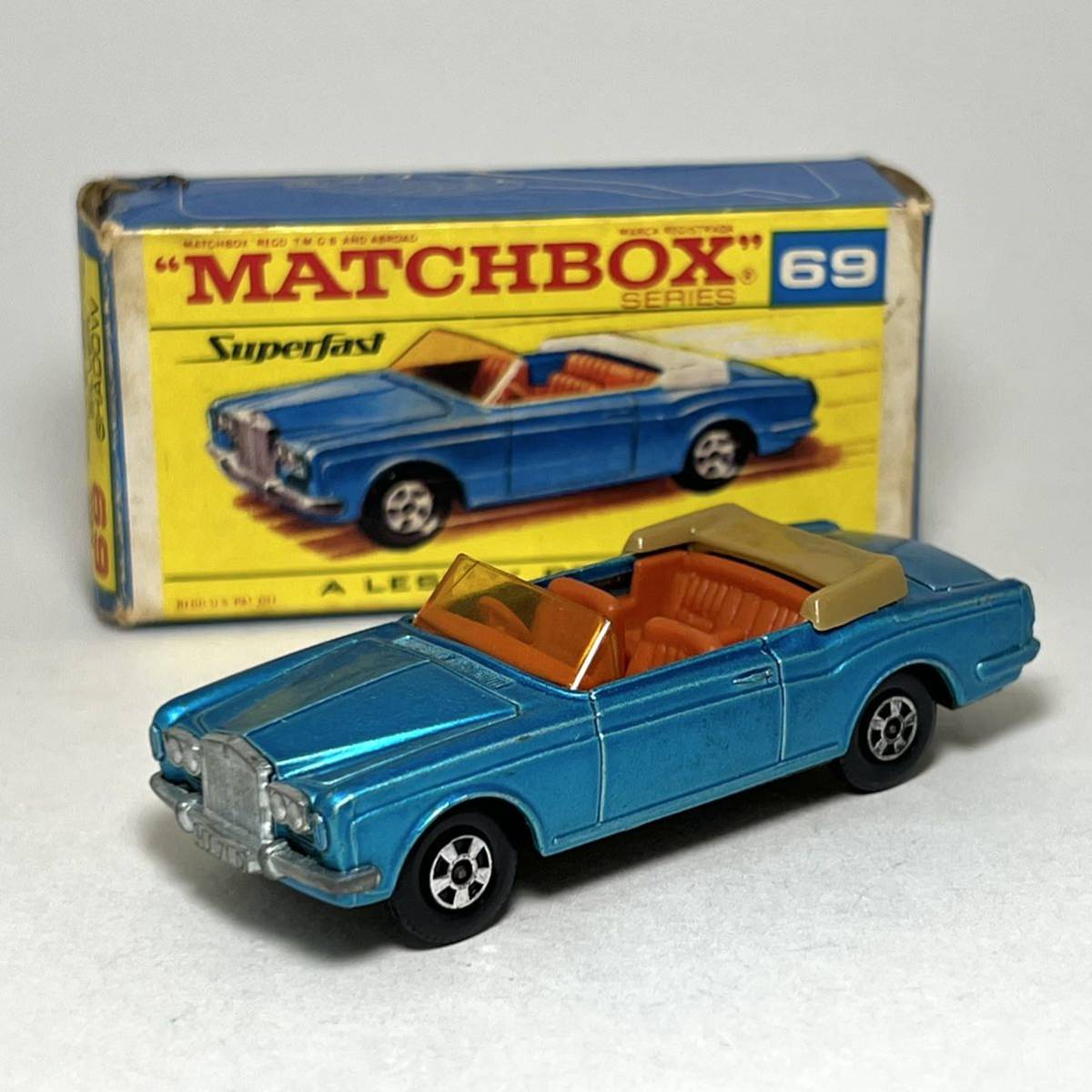 【MB】No.69 ロールスロイス シルバーシャドウ (青) Rolls Royce Silver Shadow Superfast Lesney Matchbox マッチボックス