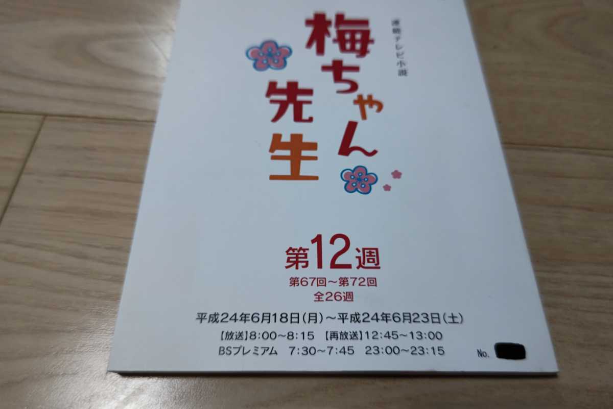 堀北真希・連続テレビ小説「梅ちゃん先生」第12週・台本 2012年