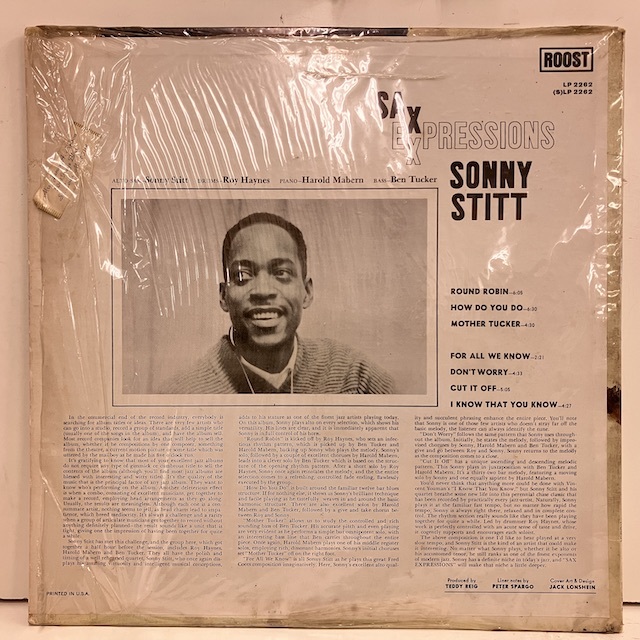 ●即決LP Sonny Stitt / Sax Expressions j34137 米オリジナル、Mono ソニー・スティット_画像4