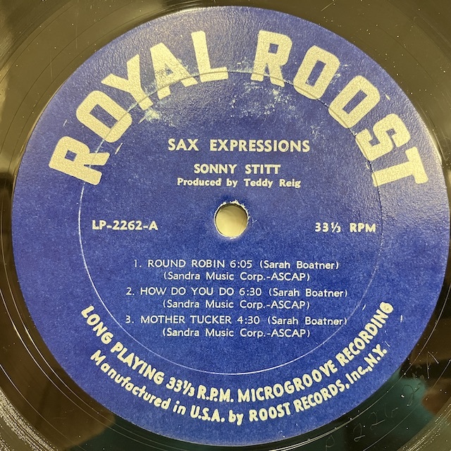 ●即決LP Sonny Stitt / Sax Expressions j34137 米オリジナル、Mono ソニー・スティット_画像3