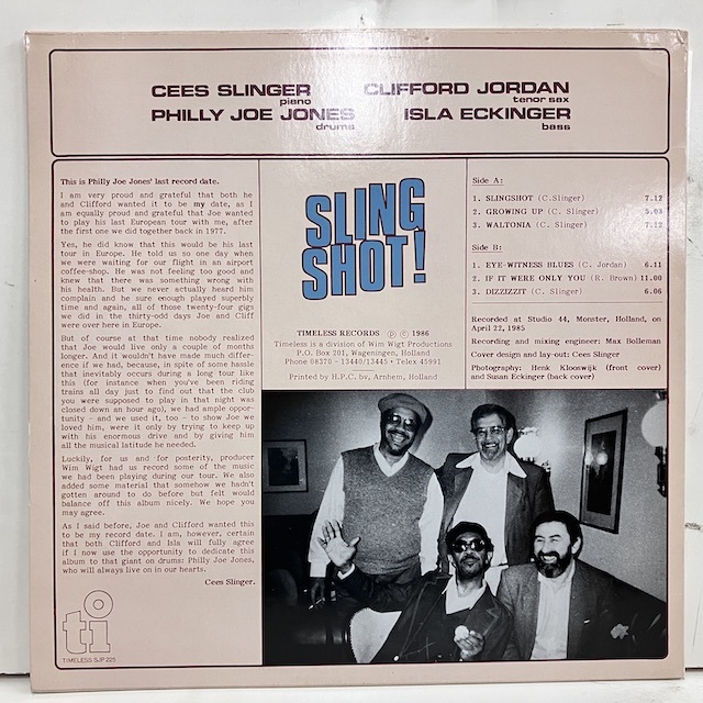 ●即決LP Cees Slinger Clifford Jordan / Sling Shot sjp225 ej2413 蘭オリジナル シーズ・スリンガー_画像4