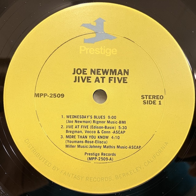 ●即決LP Joe Newman / Jive at Five j34307 米盤80年プレス 刻印ナシ 米Swingville SVLP 2011 60年、別カバー再発_画像3