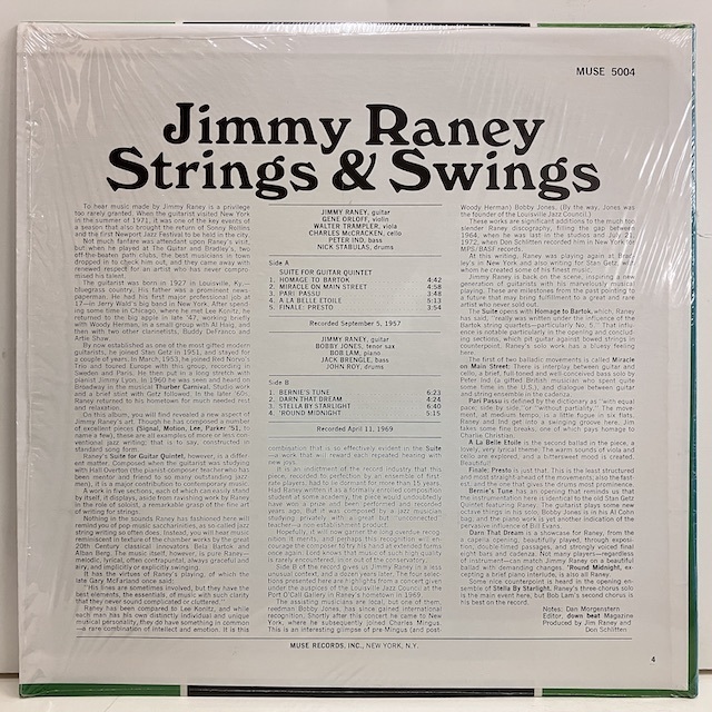 ●即決LP Jimmy Raney / Strings & Swings j34368 米オリジナル ジミー・レイニー シュリンク付_画像4