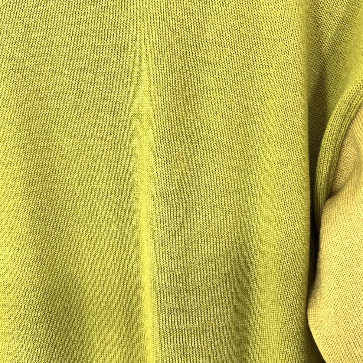 80's-90's ケンゾー 希少カラー ビッグロゴ 腕 刺繍ロゴ レトロ ニット セーター ２(M) KENZO_画像9