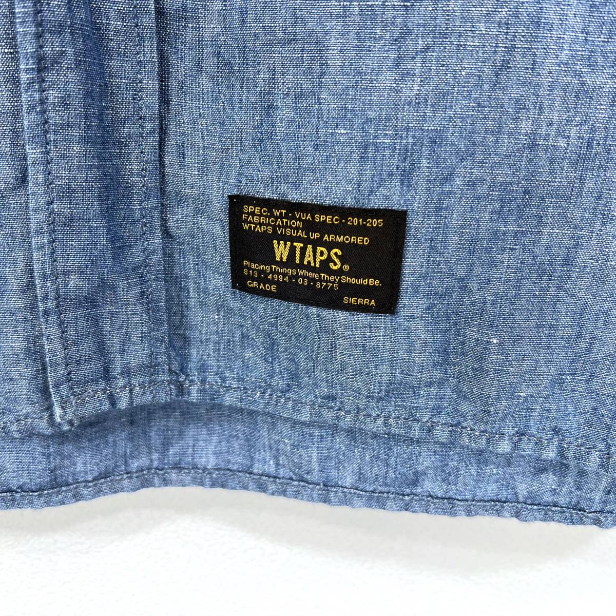 WTAPS chambray デニム シャツ S インディゴ 1 長袖 152GWDT-SHM09 L/S