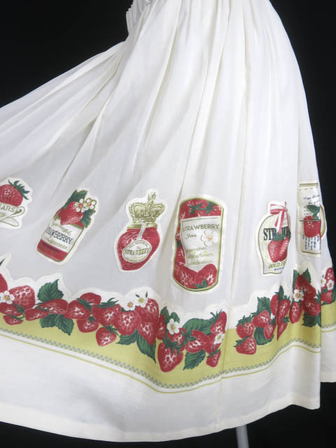 Jane Marple / Strawberry label scarfのデコパージュスカート / ジェーンマープル ストロベリー いちご柄 [B49953]の画像4