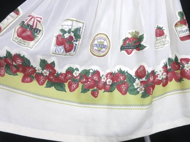 Jane Marple / Strawberry label scarfのデコパージュスカート / ジェーンマープル ストロベリー いちご柄 [B49953]の画像3