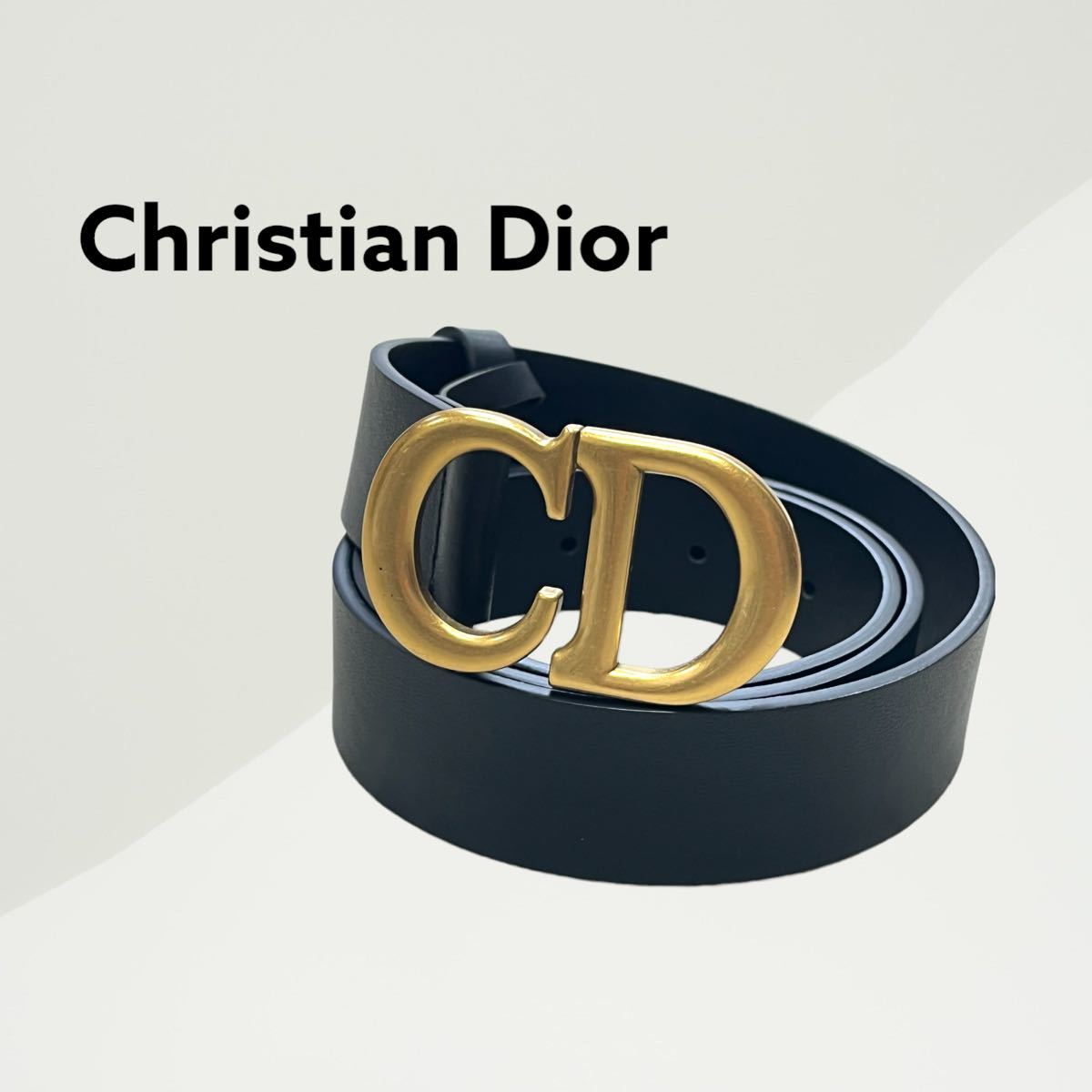 Christian Dior クリスチャン ディオール CDロゴ バックル レザー