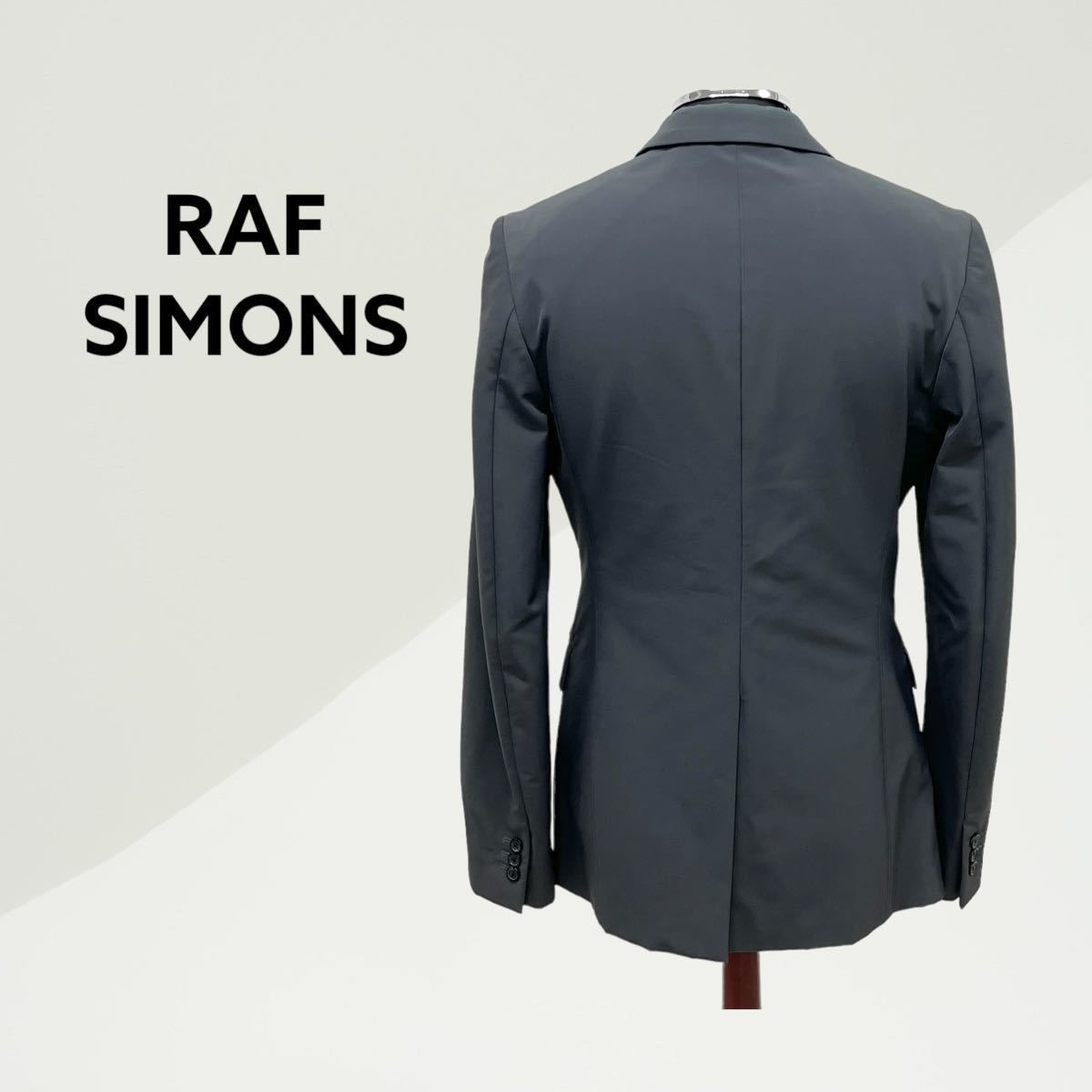 VINTAGE アーカイブ RAF SIMONS ラフシモンズ 09AW ミラープレート付き ナイロン テーラードジャケット メンズ