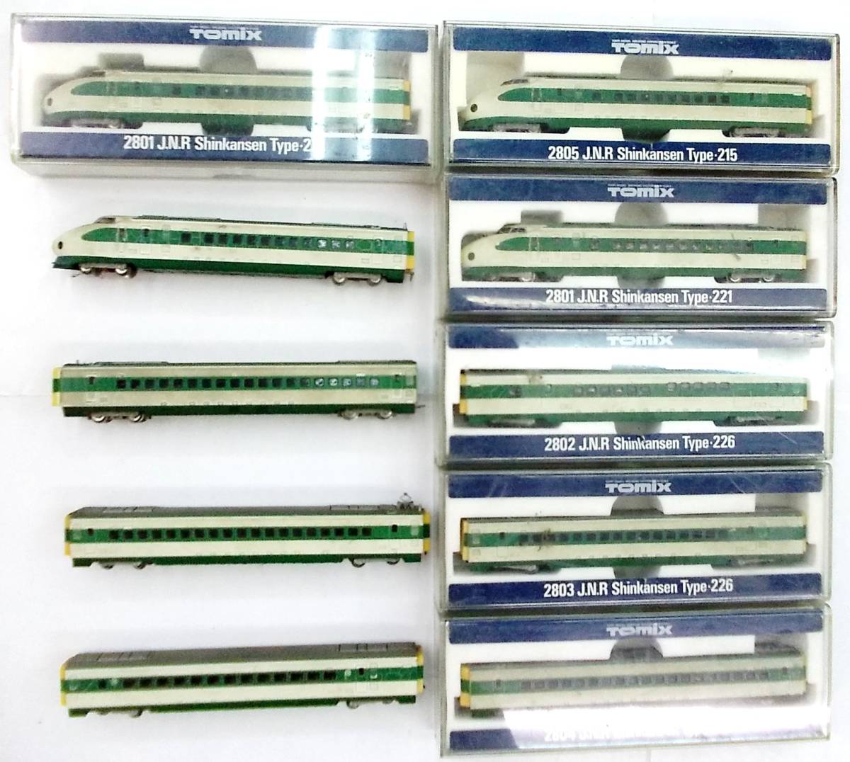 1970 period railroad model N gauge to Mix TOMIX 200 series Shinkansen Vintage goods one owner 10 both together warehouse departure . Junk prompt decision free shipping 