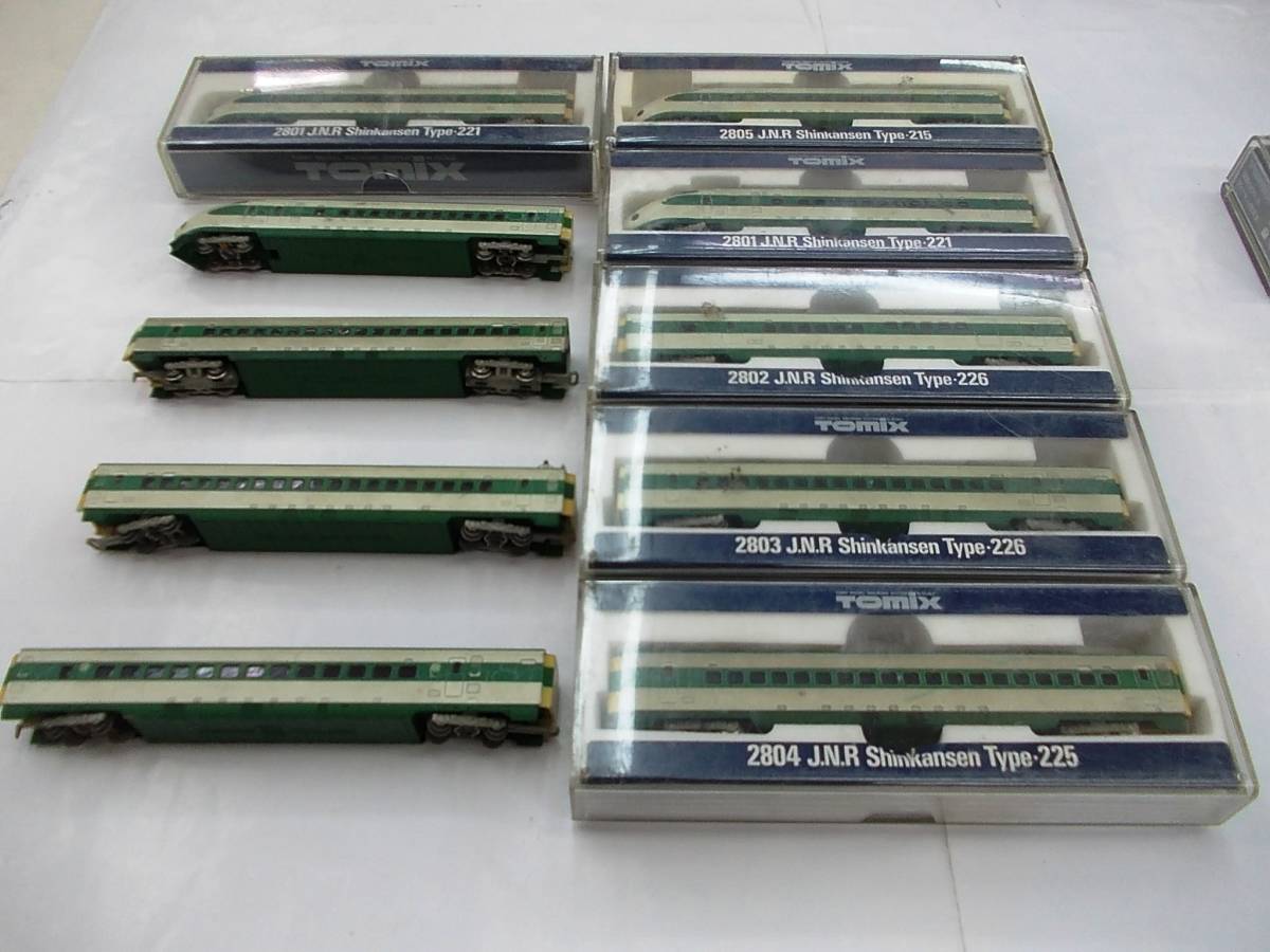 1970 period railroad model N gauge to Mix TOMIX 200 series Shinkansen Vintage goods one owner 10 both together warehouse departure . Junk prompt decision free shipping 
